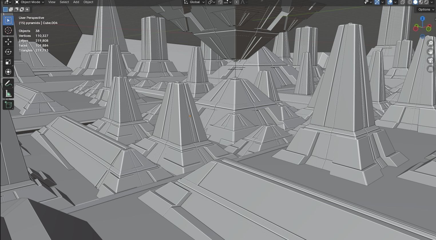 sci-fi city  Low-poly 3D model_11