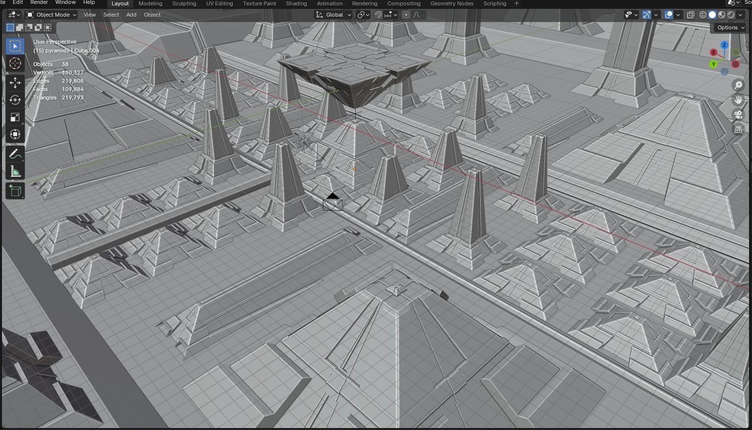 sci-fi city  Low-poly 3D model_17