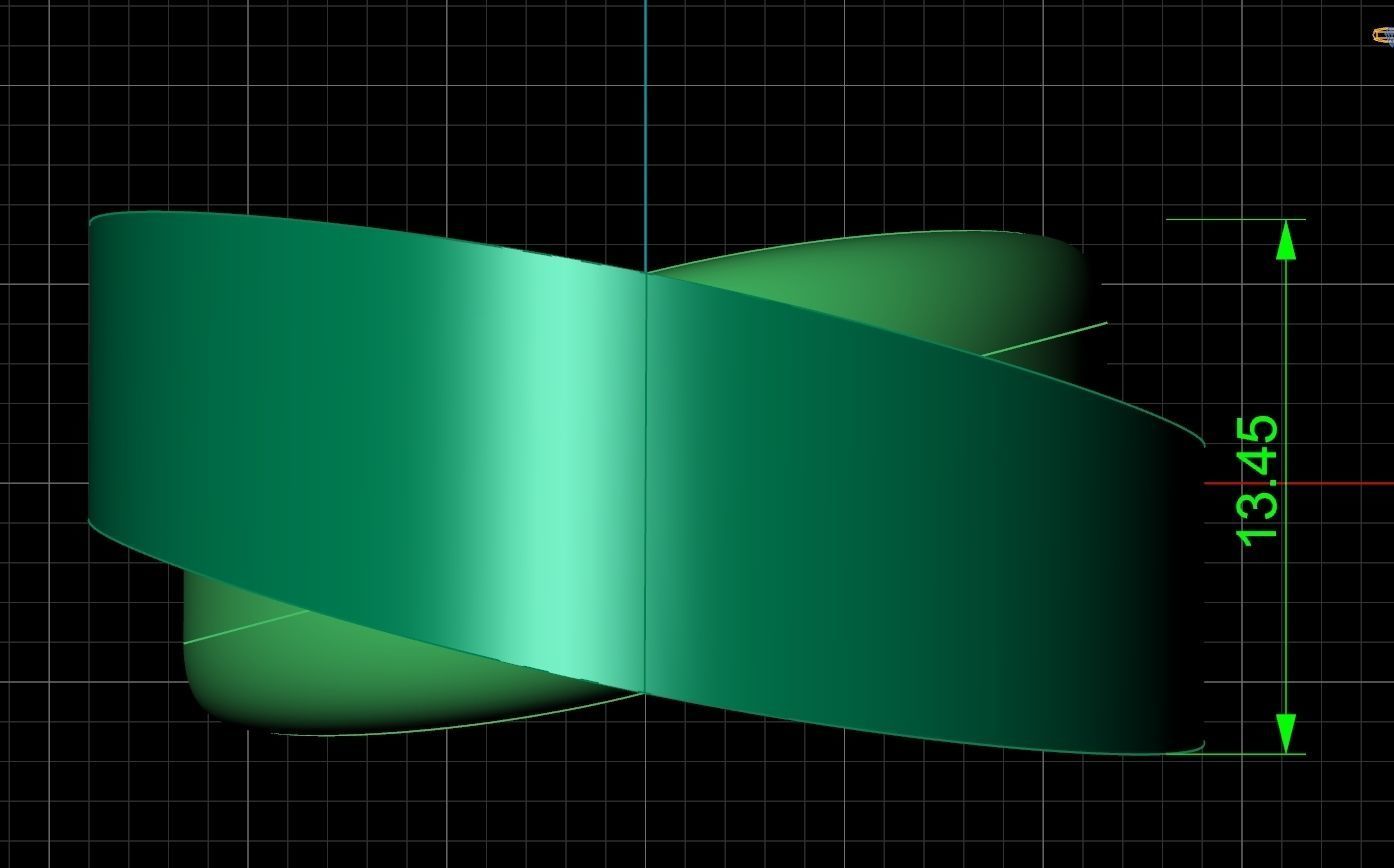 two Ring generous overlapping bands 1098 3D print model_9
