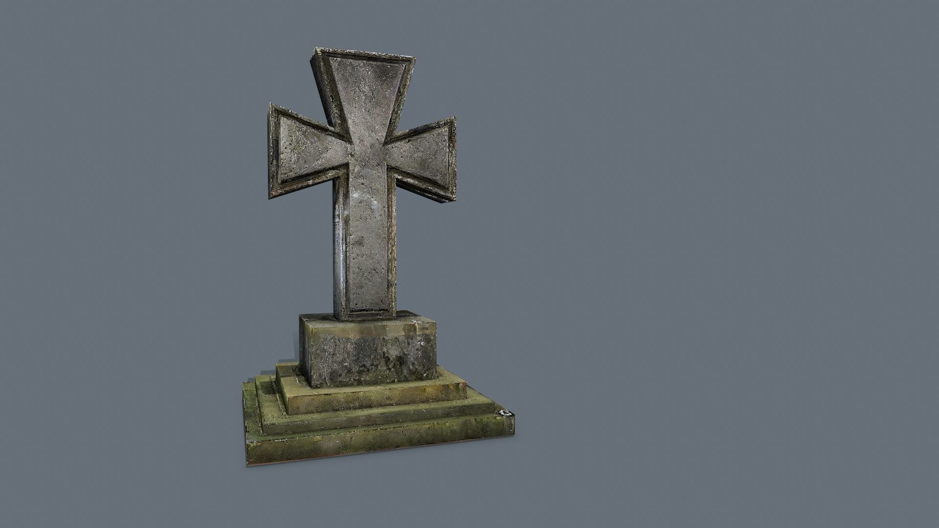 Tombstone set Low-poly 3D model_6