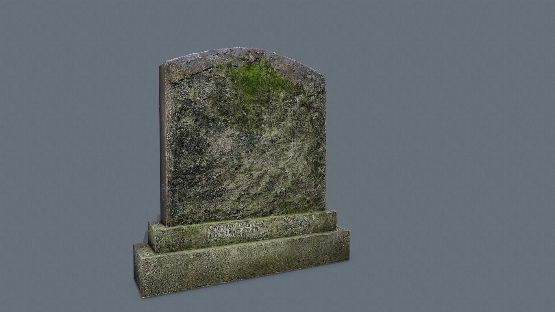 Tombstone set Low-poly 3D model_5