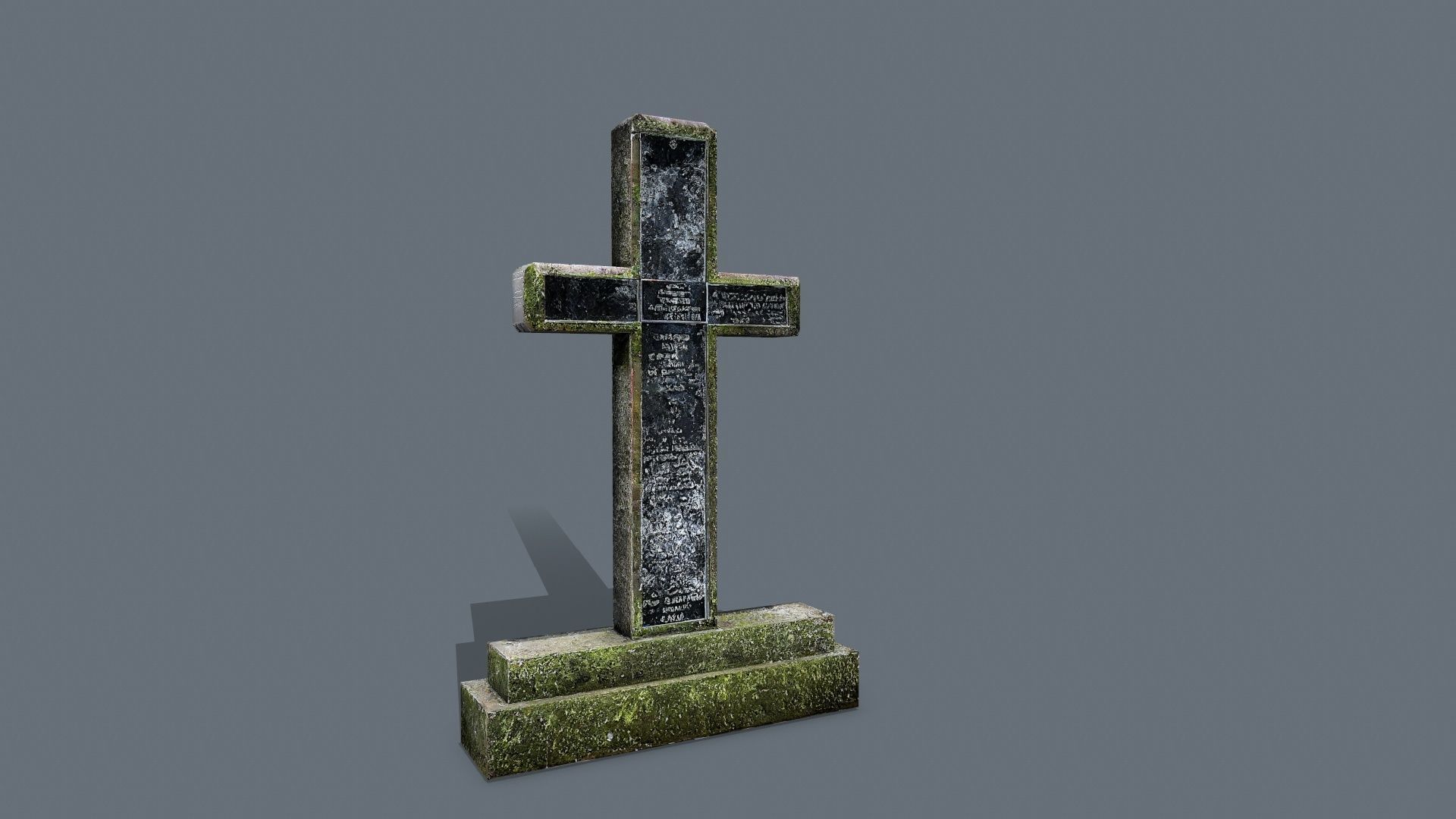 Tombstone set Low-poly 3D model_9