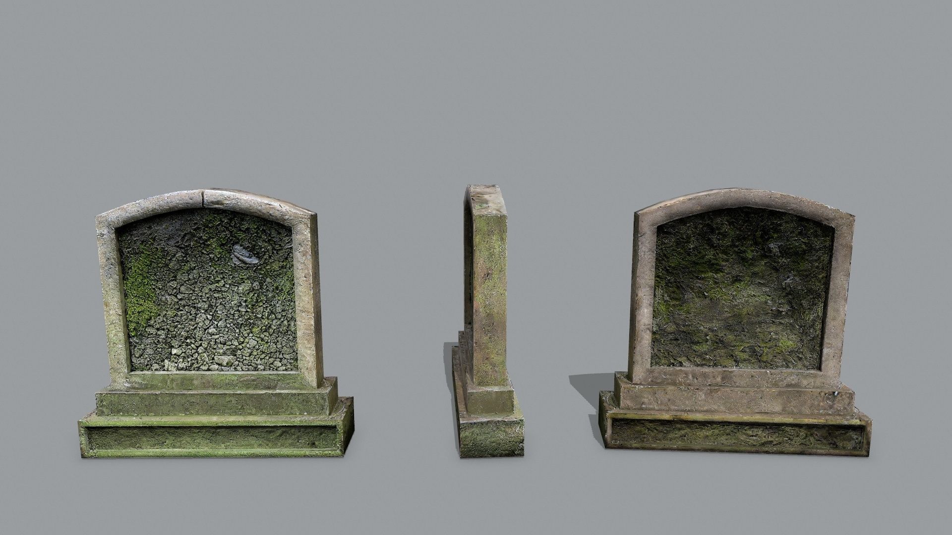 Tombstone set Low-poly 3D model_13