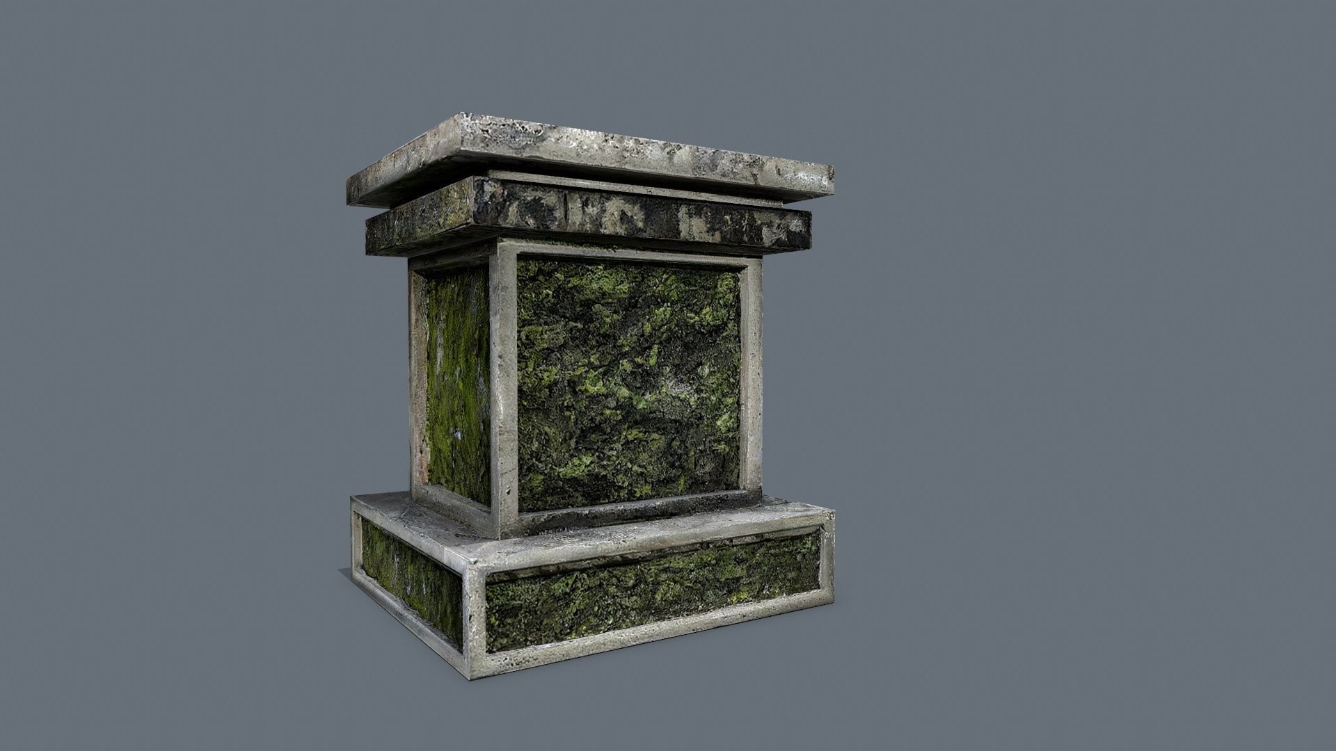 Tombstone set Low-poly 3D model_7