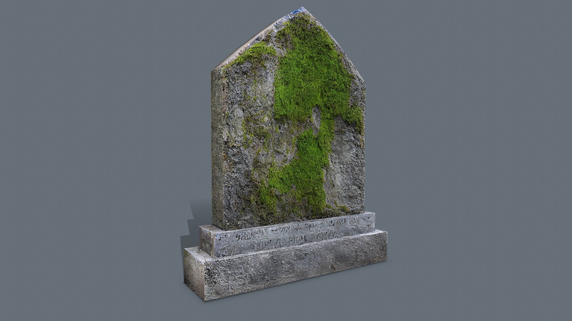 Tombstone set Low-poly 3D model_2