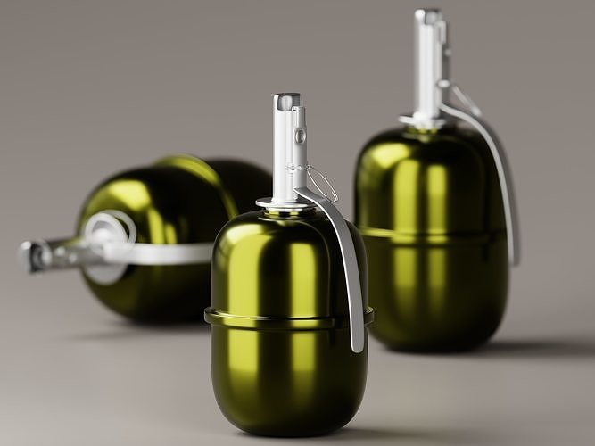 Hand Grenade 3D Model Low-poly 3D model