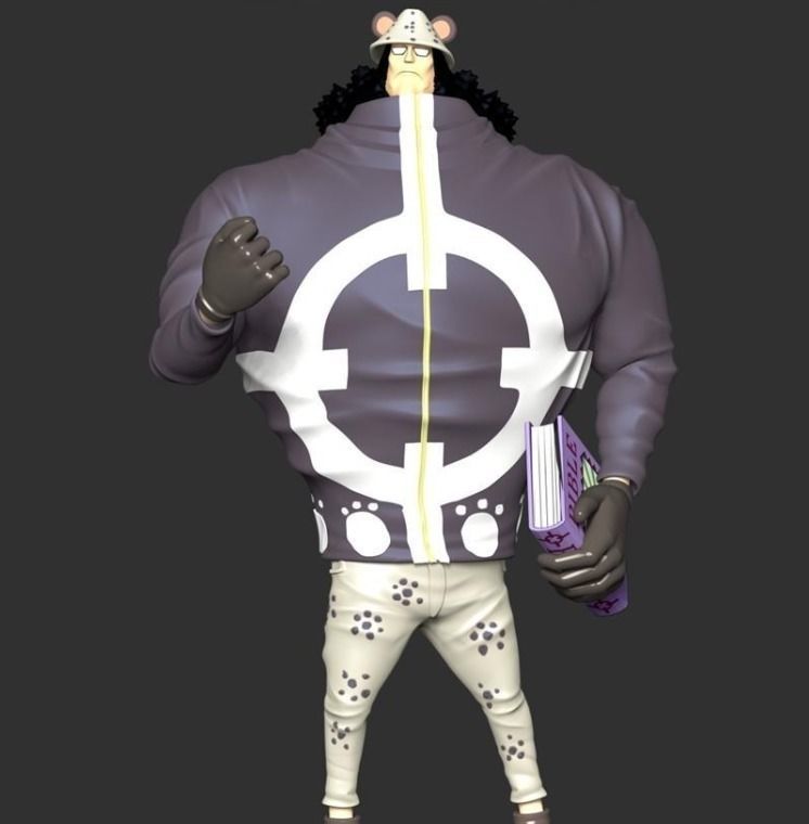 Kuma one piece figure 3D print model_1