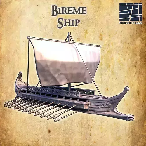 Bireme Ship - Tabletop Terrain - 28 MM