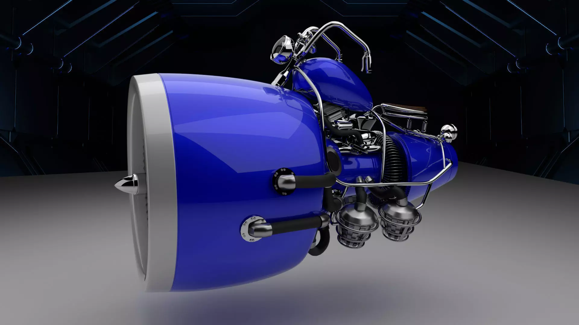 futuristic vehicel 3D model_0