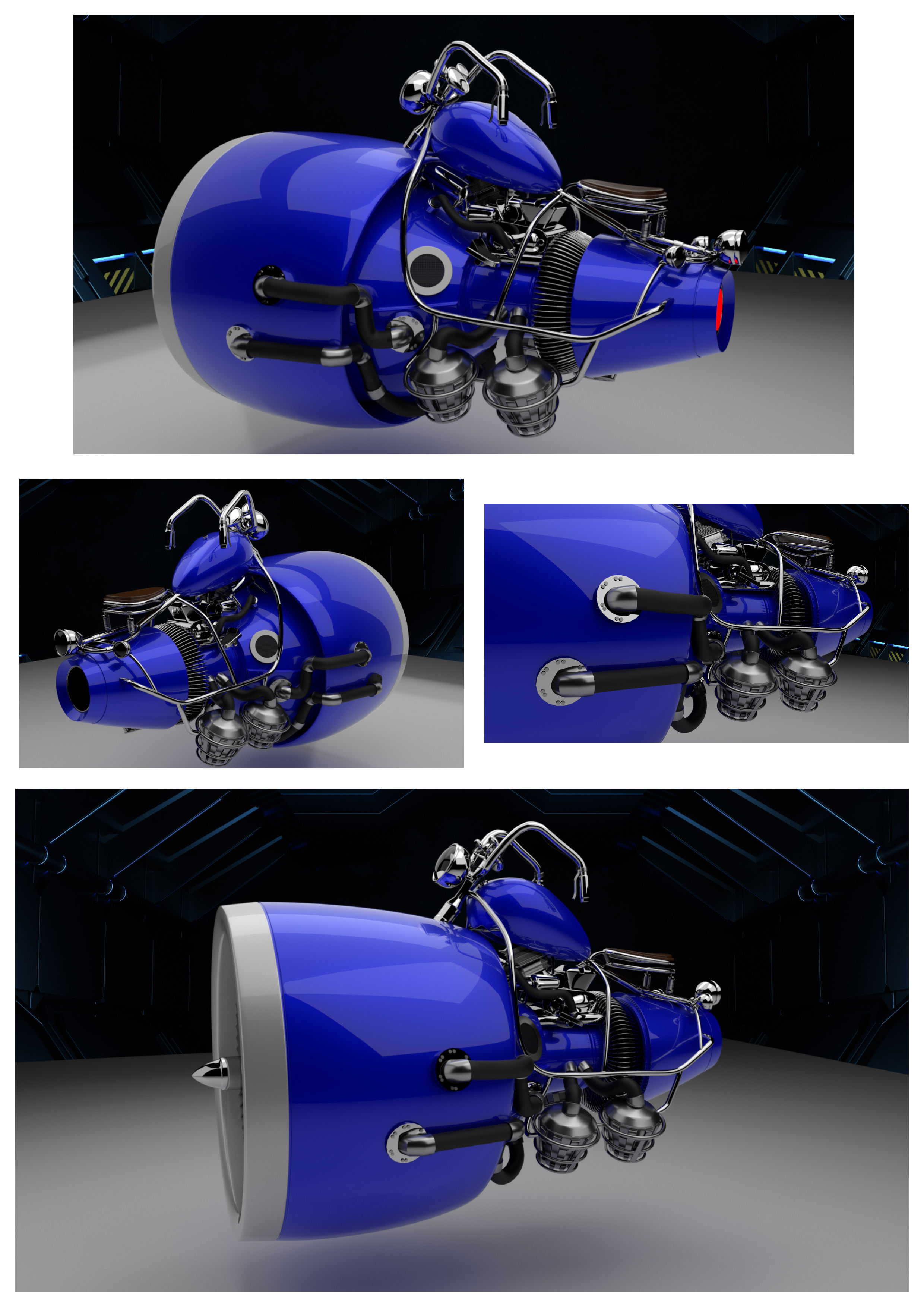 futuristic vehicel 3D model_1