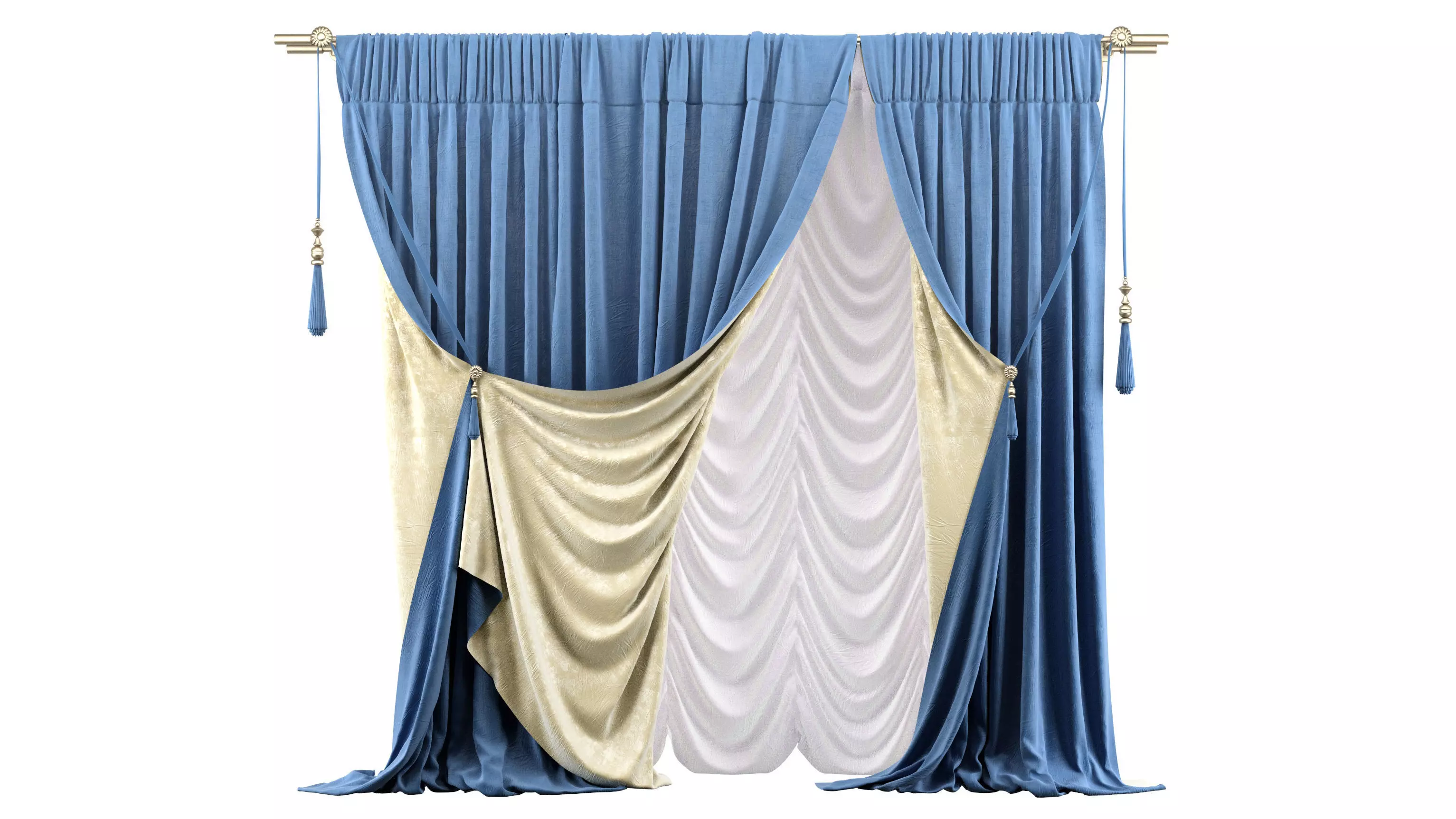 Curtains GZ-C1002 3D model_0