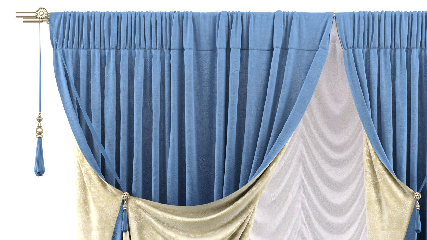 Curtains GZ-C1002 3D model_1