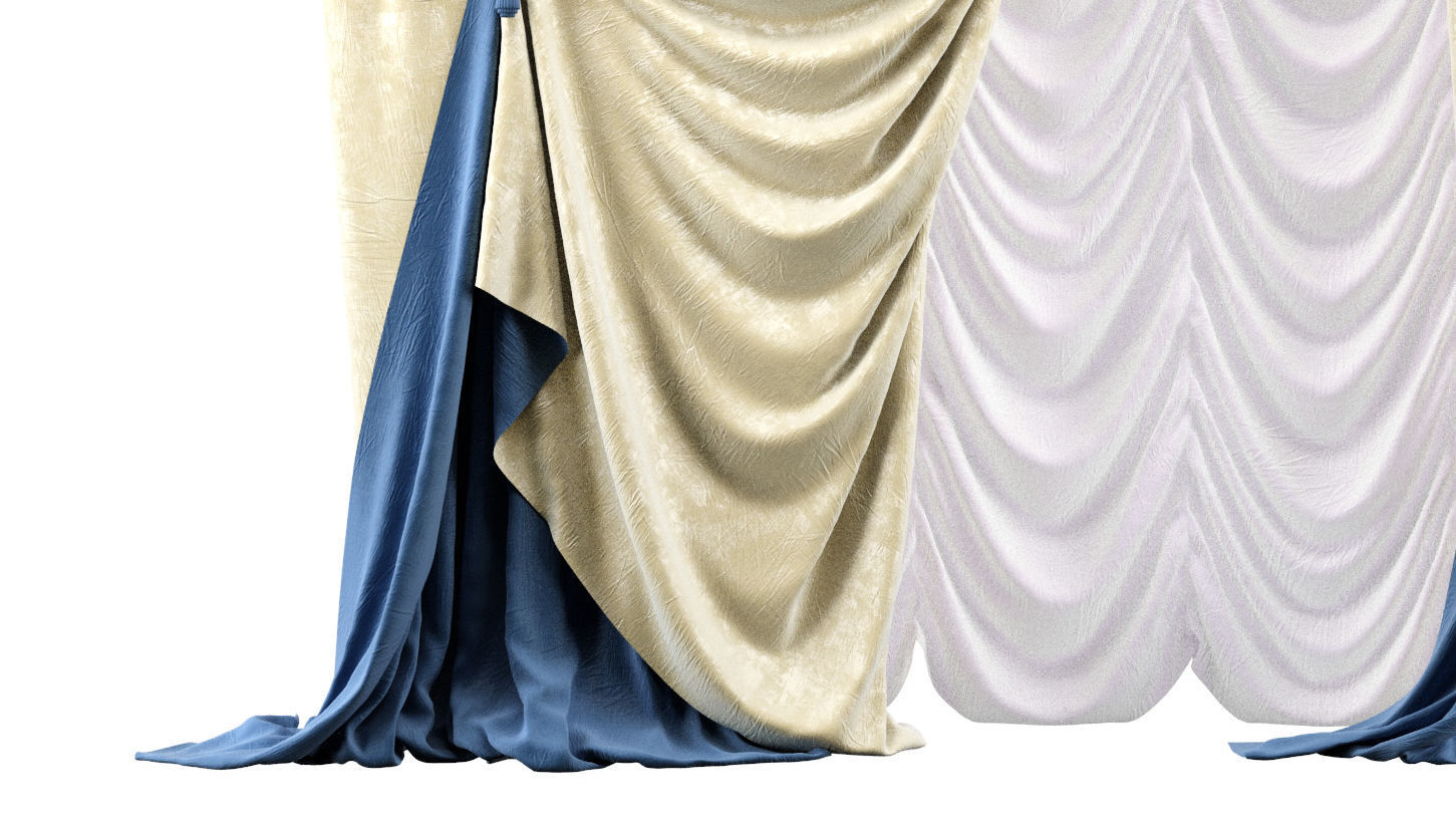 Curtains GZ-C1002 3D model_2