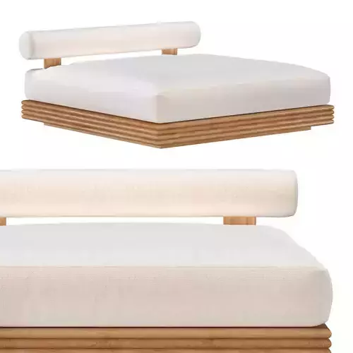 BONDI TEAK DAYBED 3D model