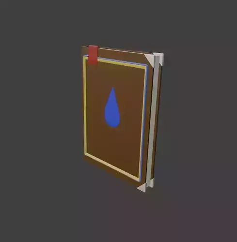 Low Poly Spell Tome - Terraria Waterbolt