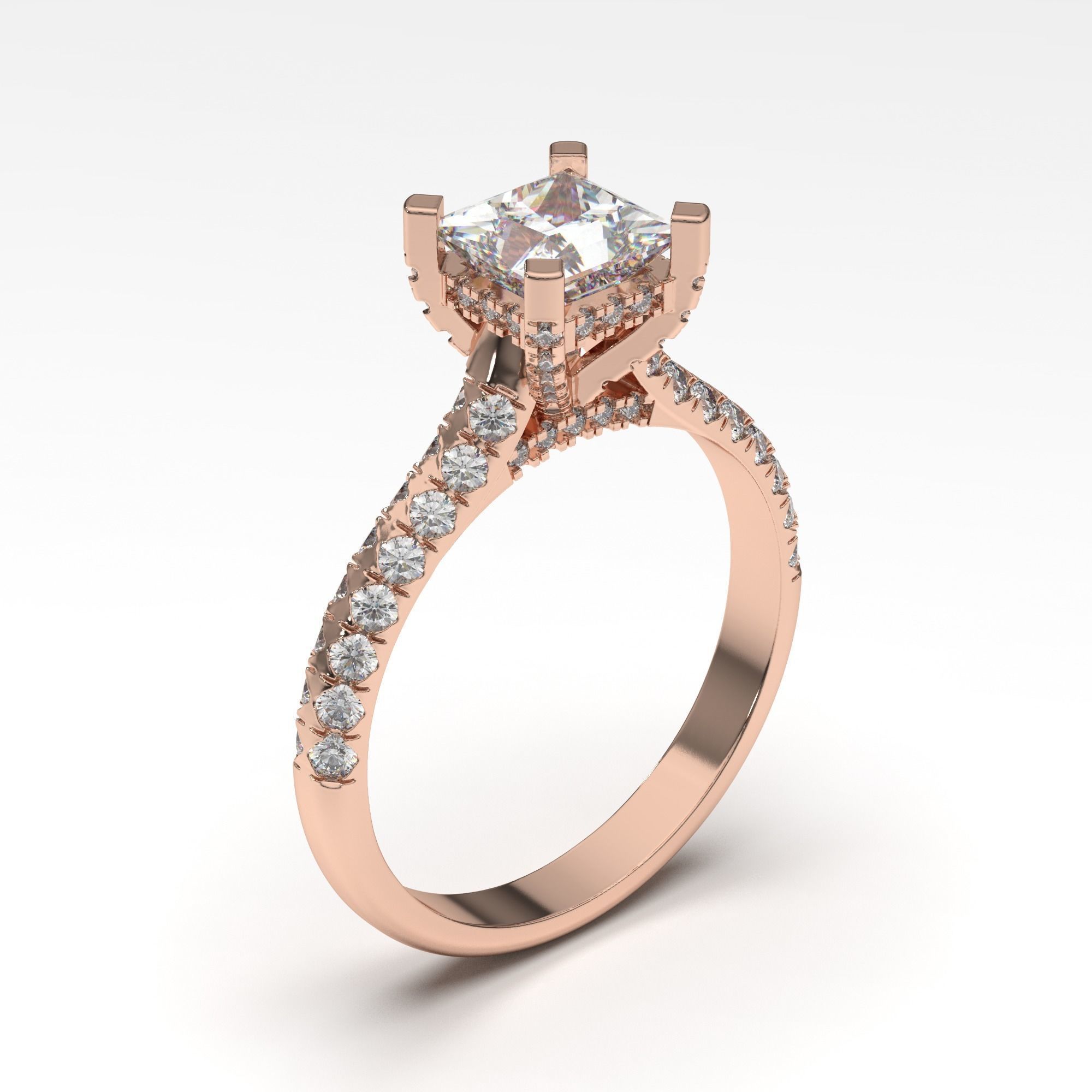 Diamond Ring 3D print model_5