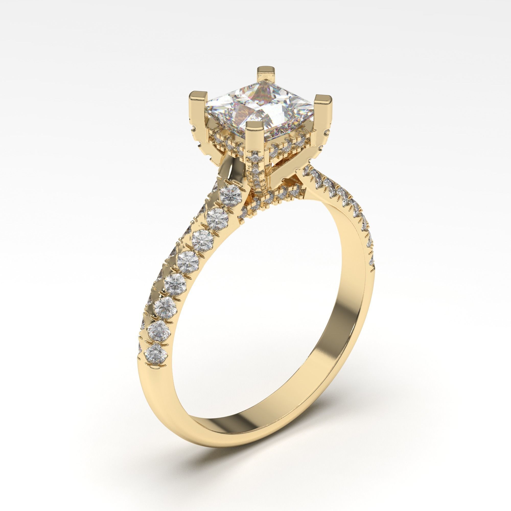 Diamond Ring 3D print model_4