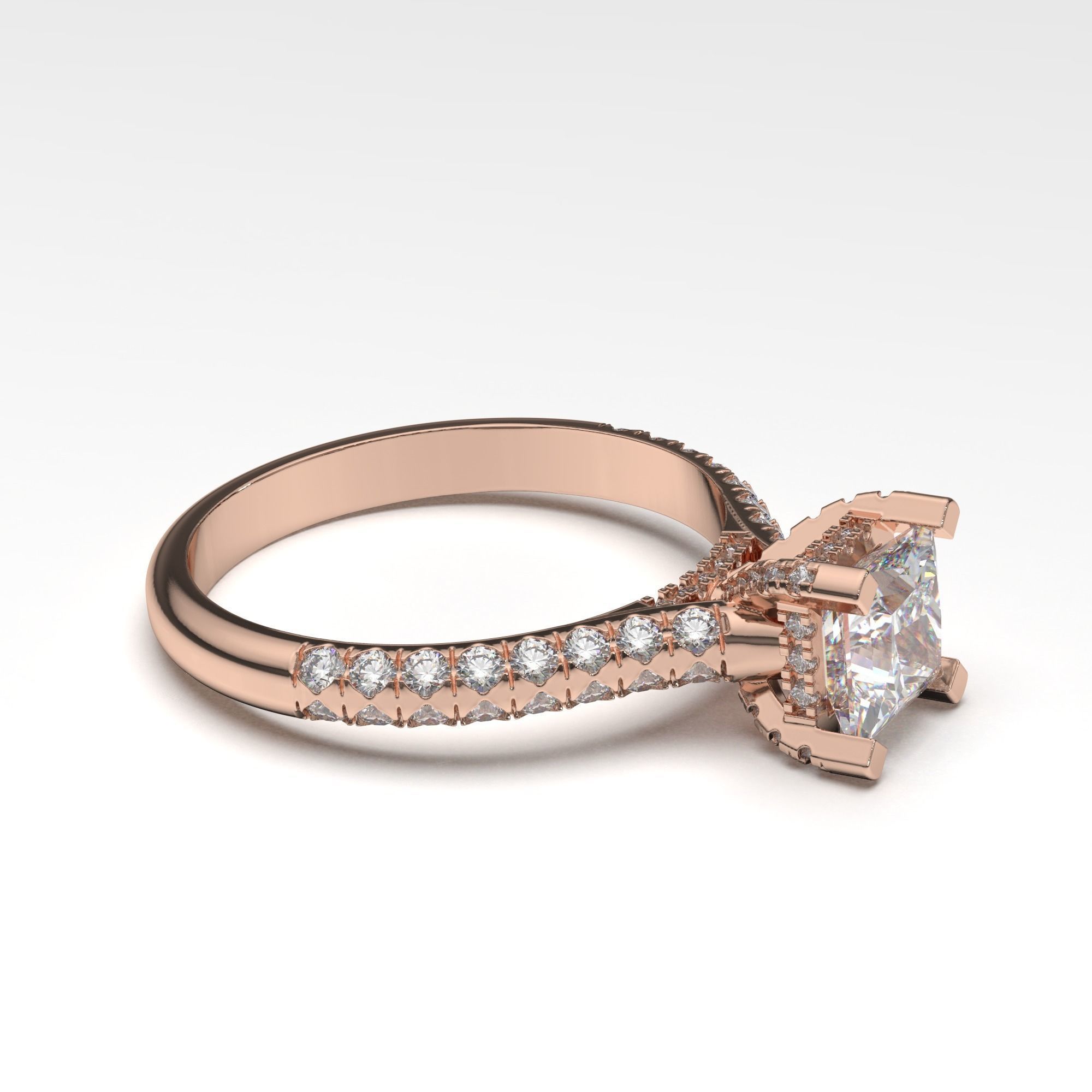 Diamond Ring 3D print model_2