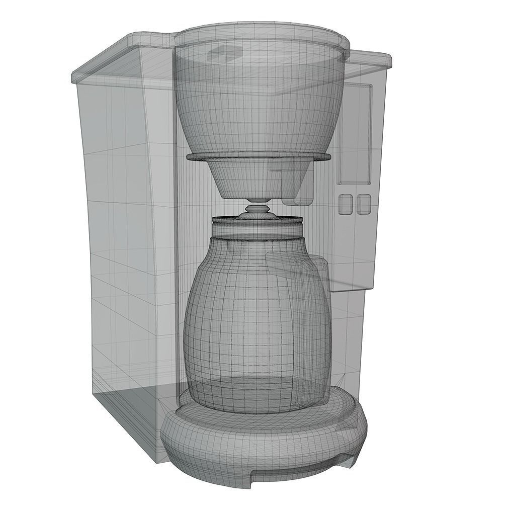 Coffee Maker Low-poly 3D model_9