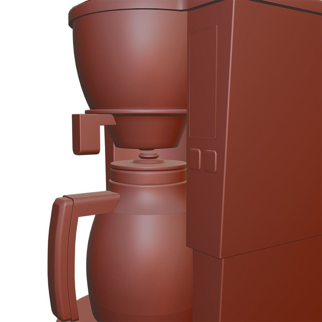 Coffee Maker Low-poly 3D model_8