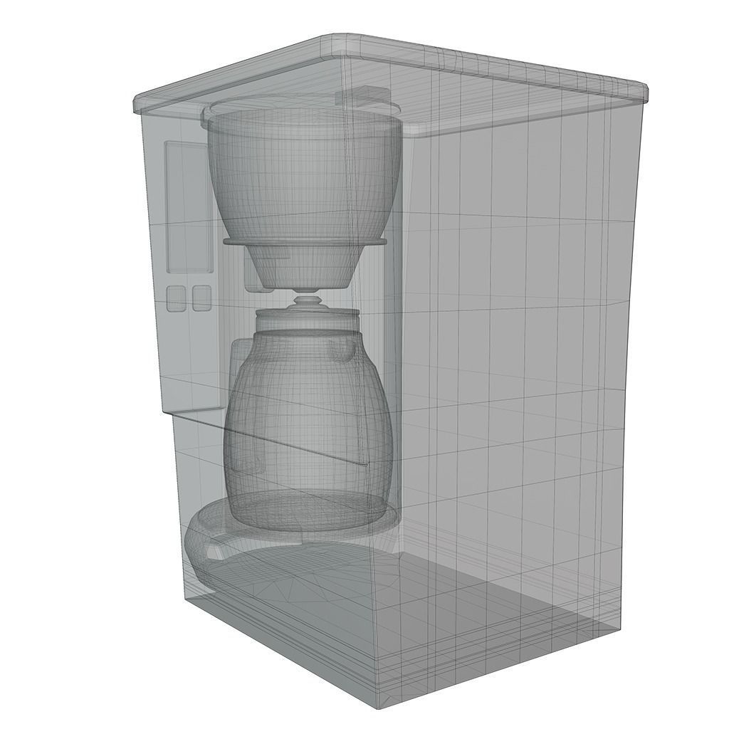 Coffee Maker Low-poly 3D model_10