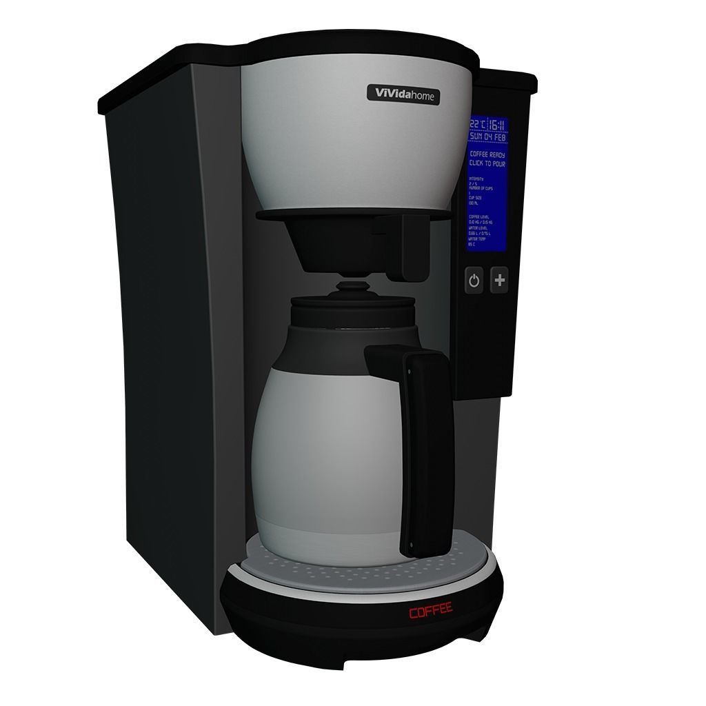 Coffee Maker Low-poly 3D model_3