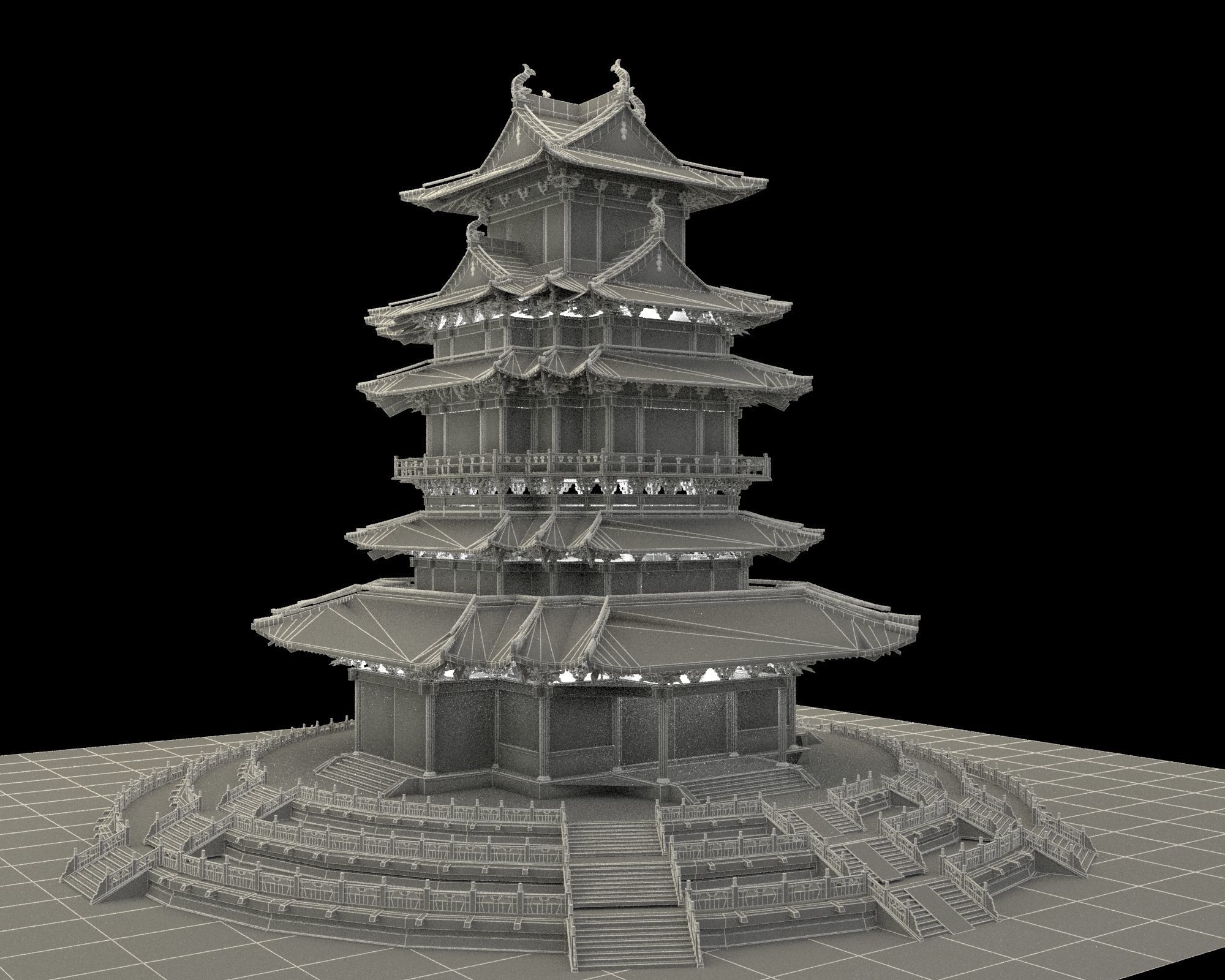 Chinese ancient   3D model_6