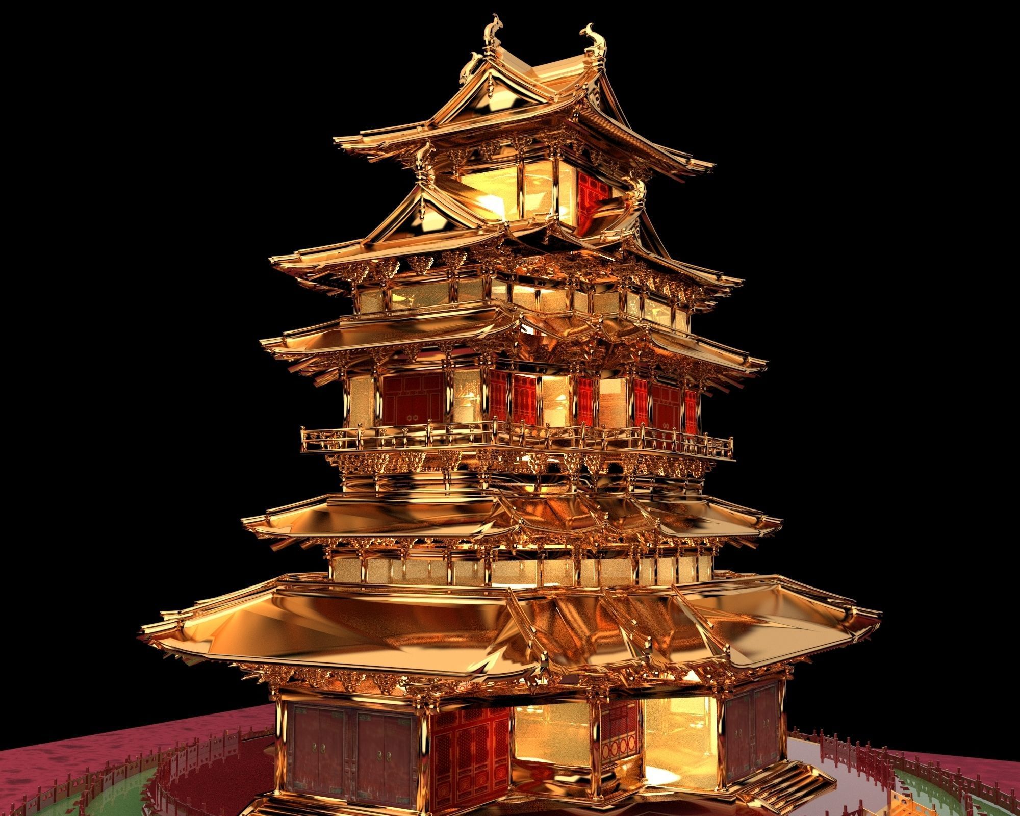 Chinese ancient   3D model_4