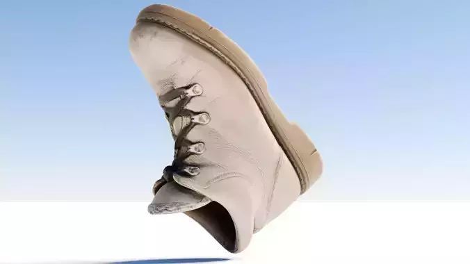 Scanned Leather boots