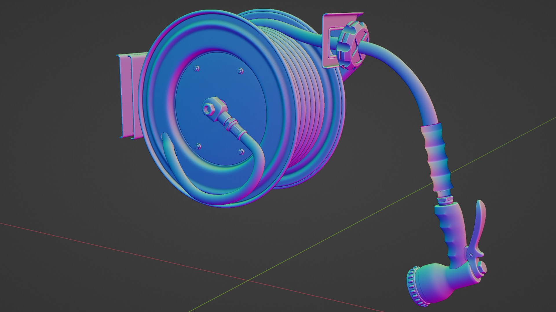 HOSE REEL 3D model_5