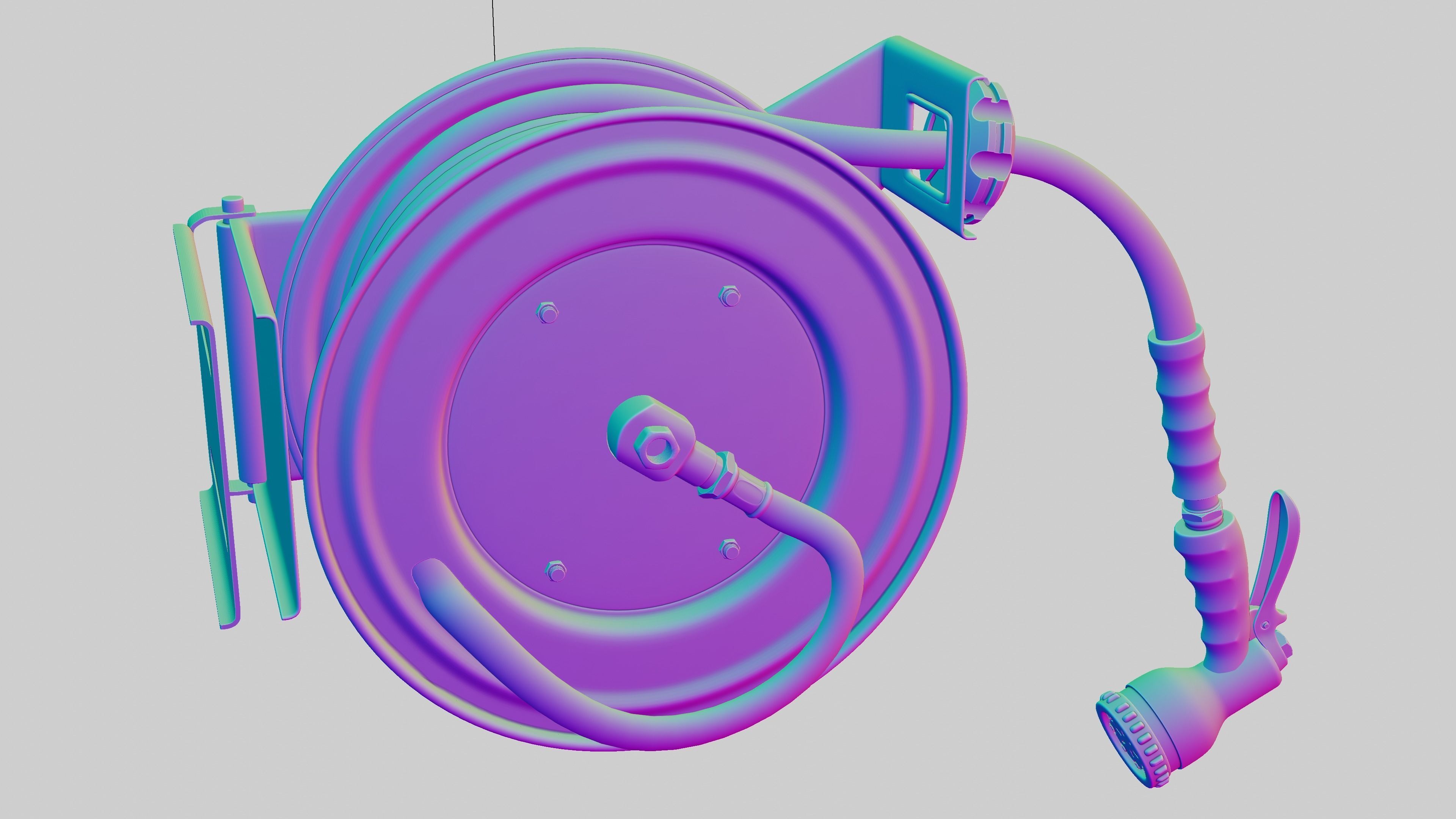 HOSE REEL 3D model_2