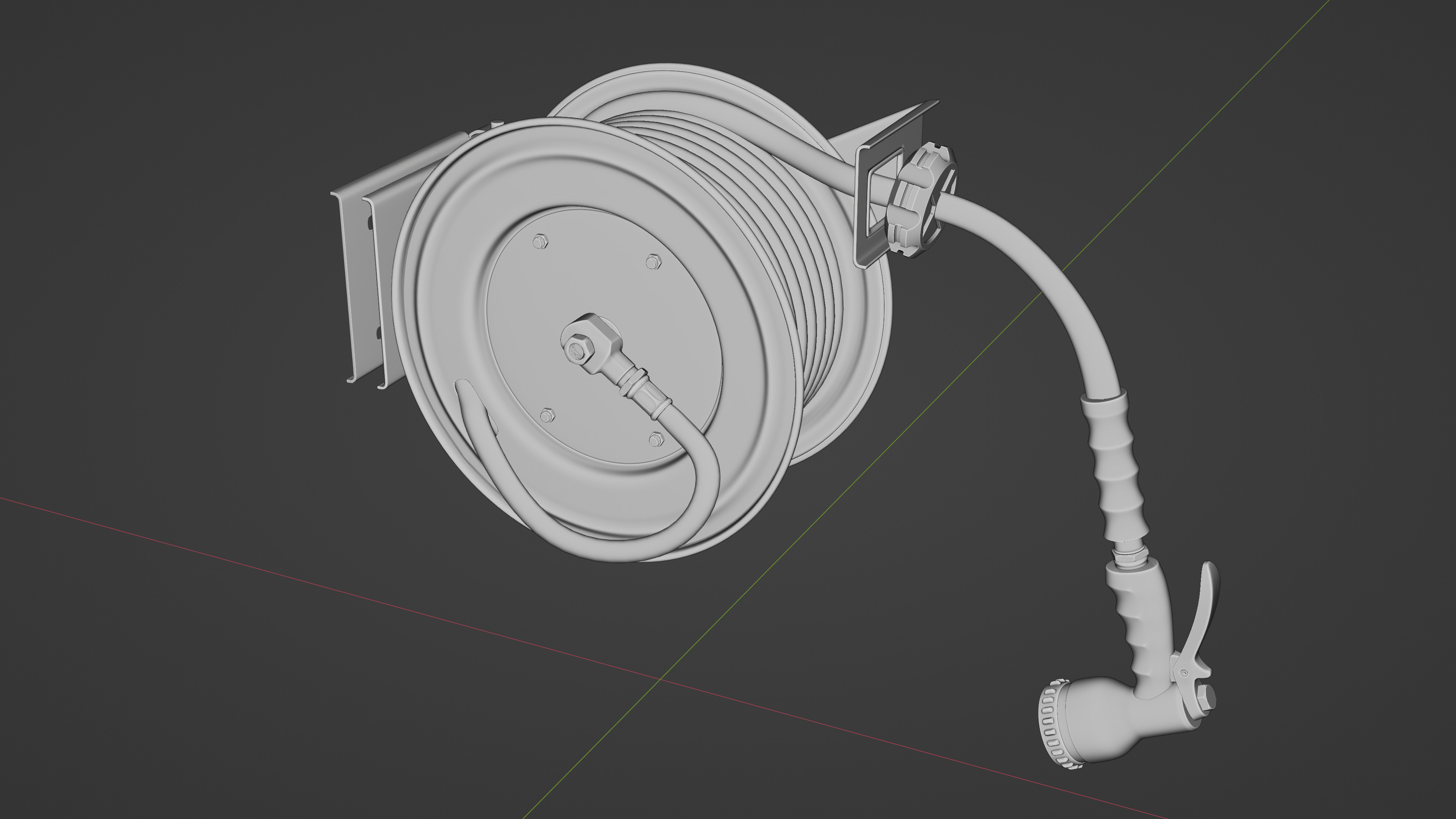 HOSE REEL 3D model_3