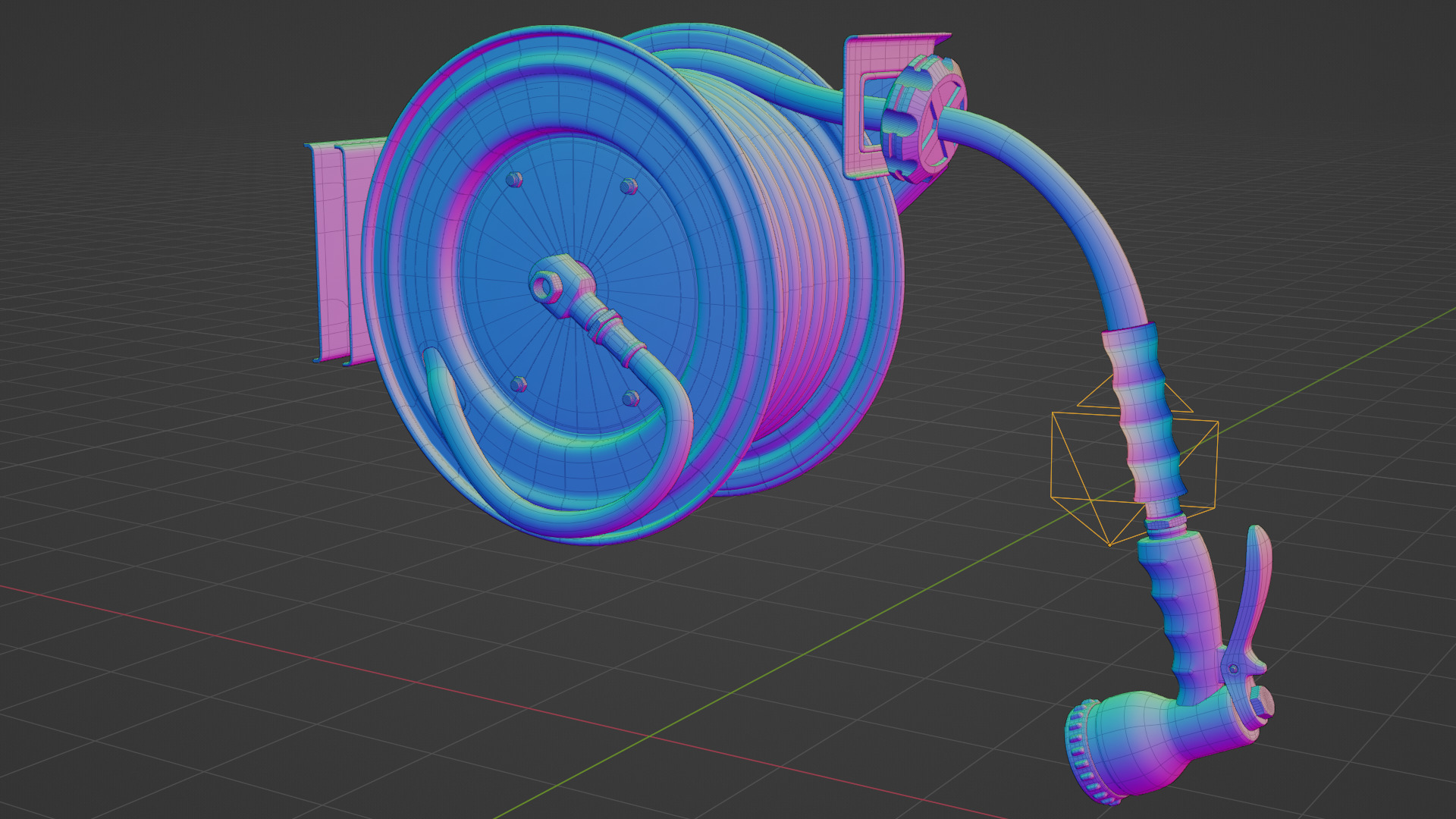 HOSE REEL 3D model_4