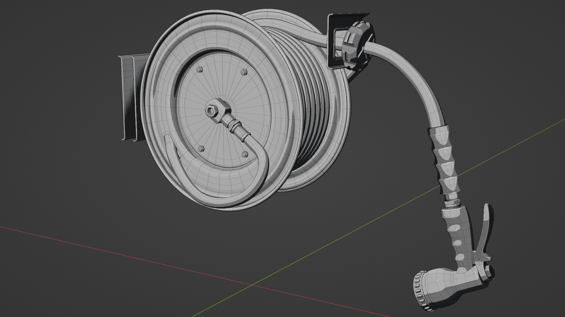 HOSE REEL 3D model_9