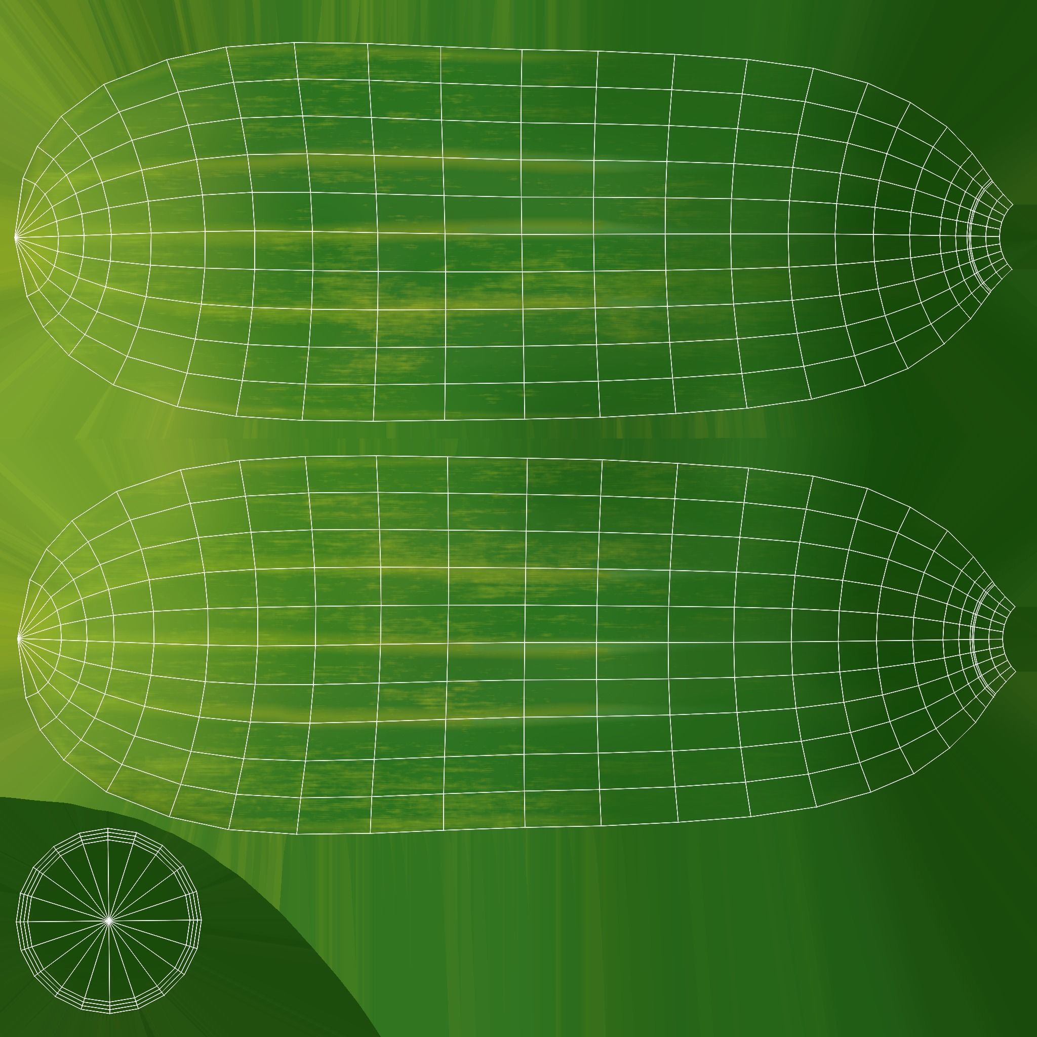 Prop29 Cucumber Fruit Low-poly 3D model_12