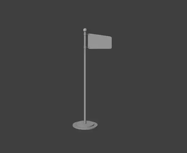 Flag Pole - Low Poly Game Ready Prop