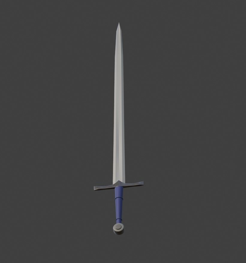 Dark Souls Longsword - Game Ready Low-poly 3D model_3