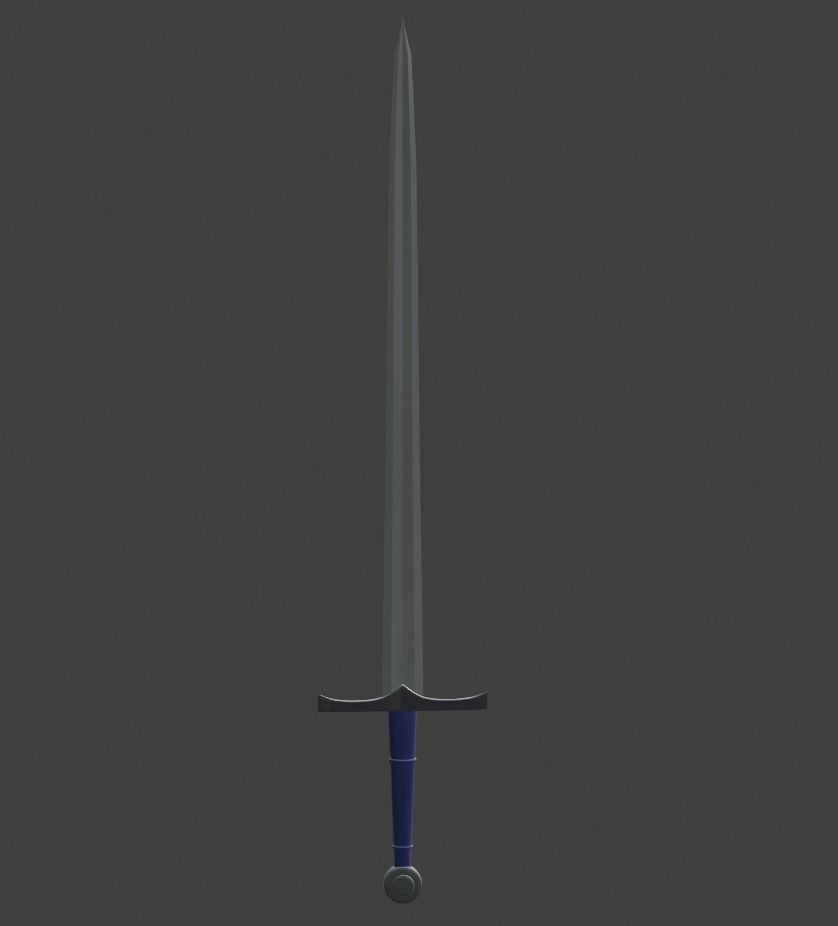 Dark Souls Longsword - Game Ready Low-poly 3D model_2