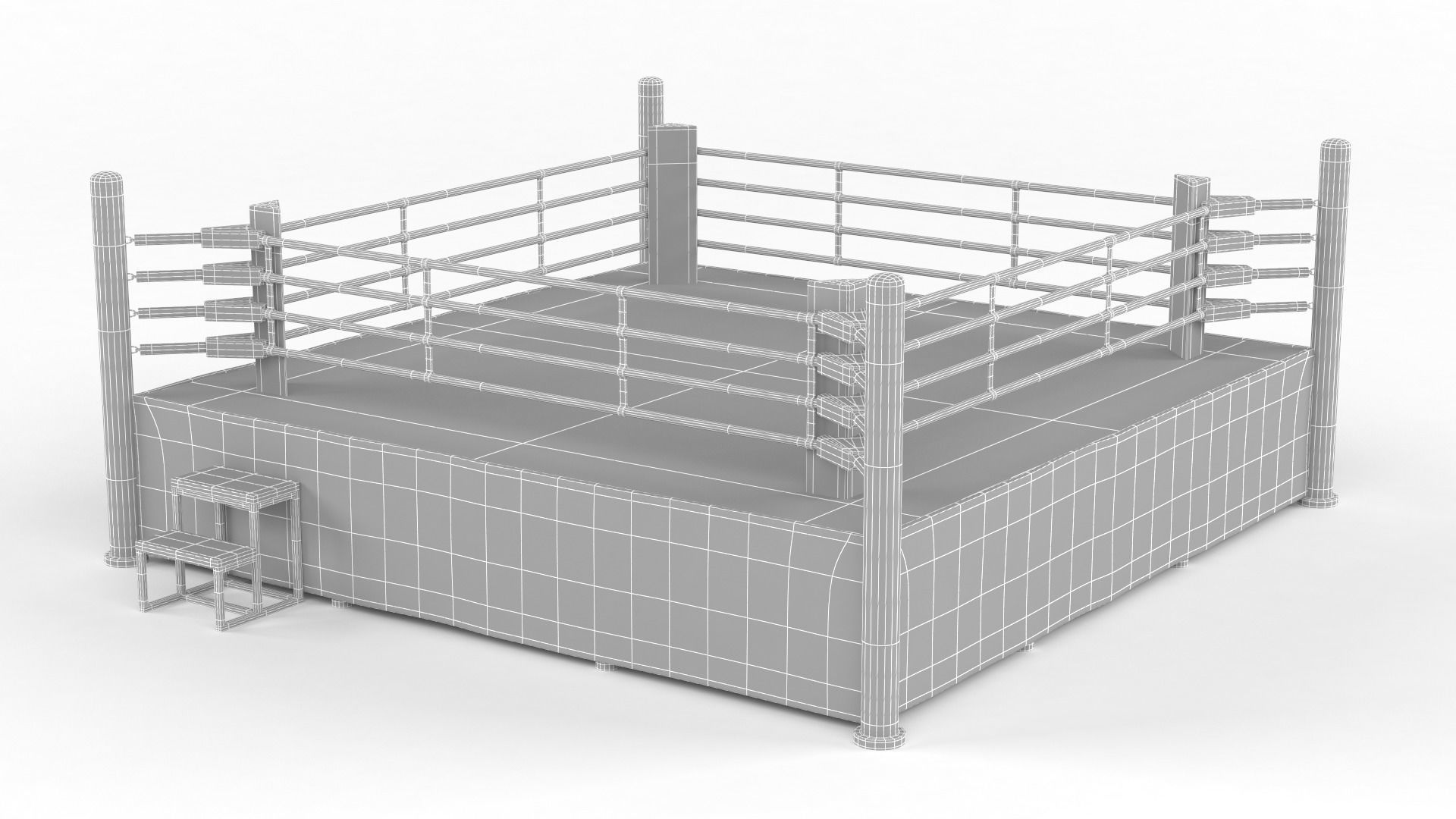 Boxing Ring 3D model_7
