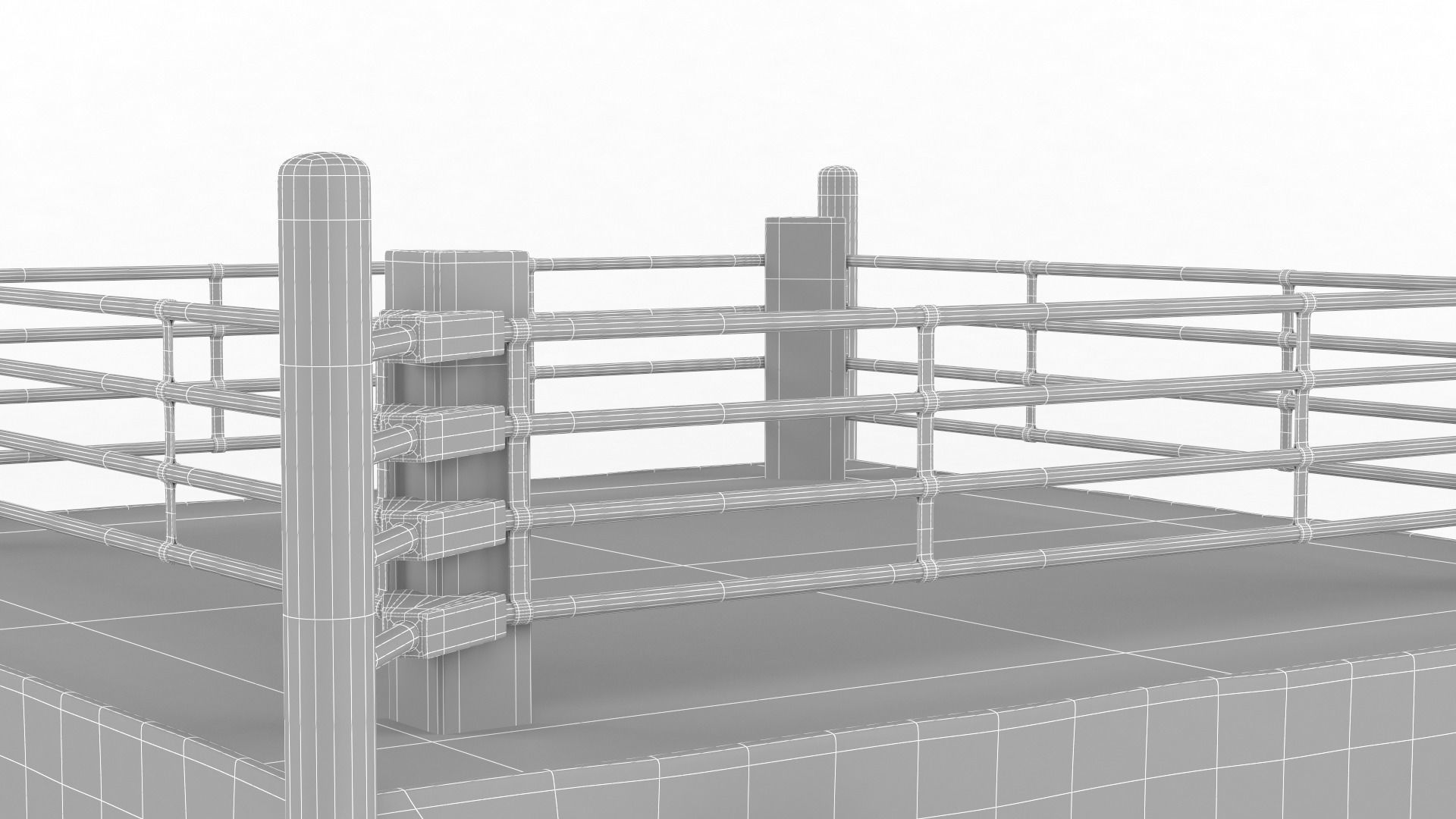 Boxing Ring 3D model_9