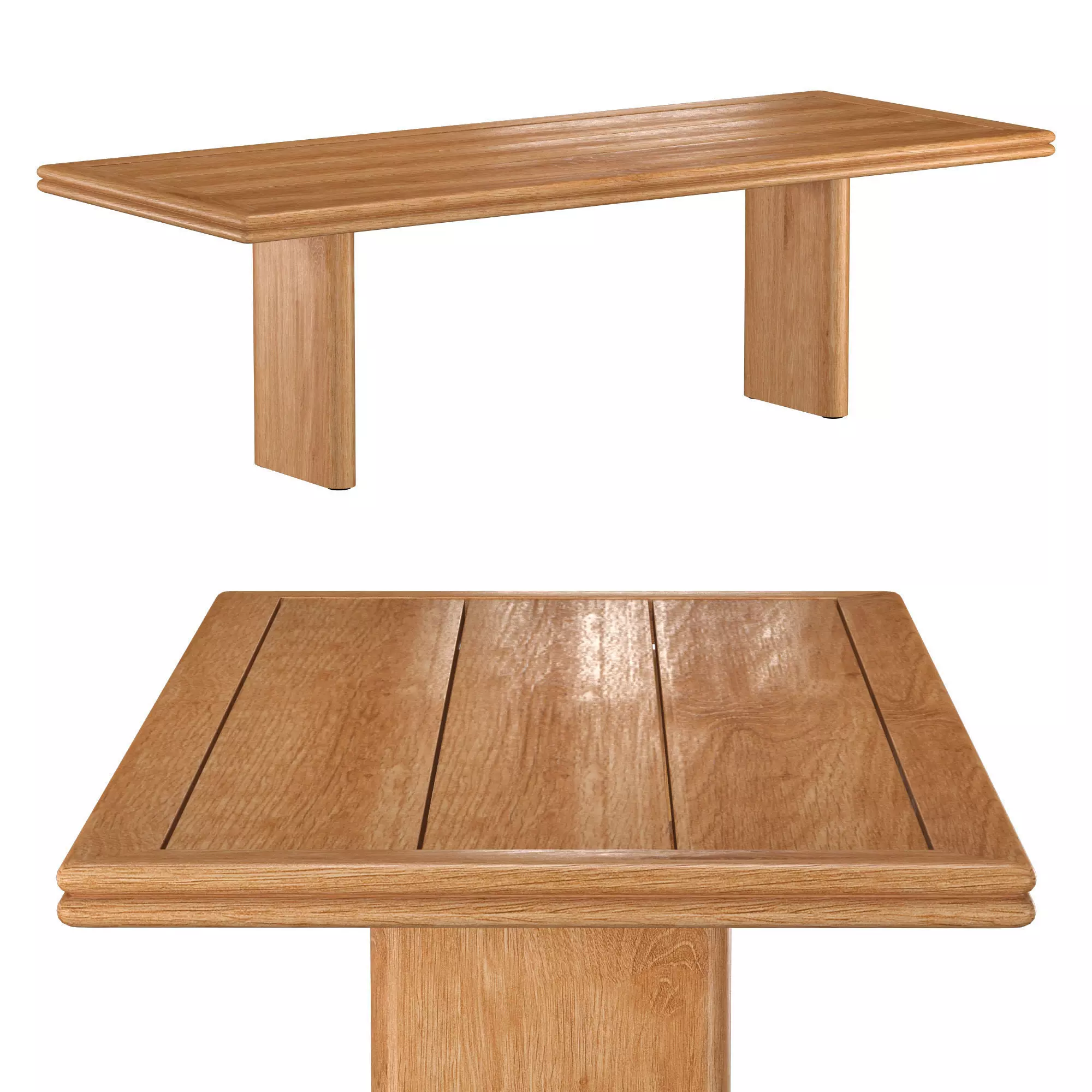 BONDI TEAK RECTANGULAR DINING TABLE 3D model_0
