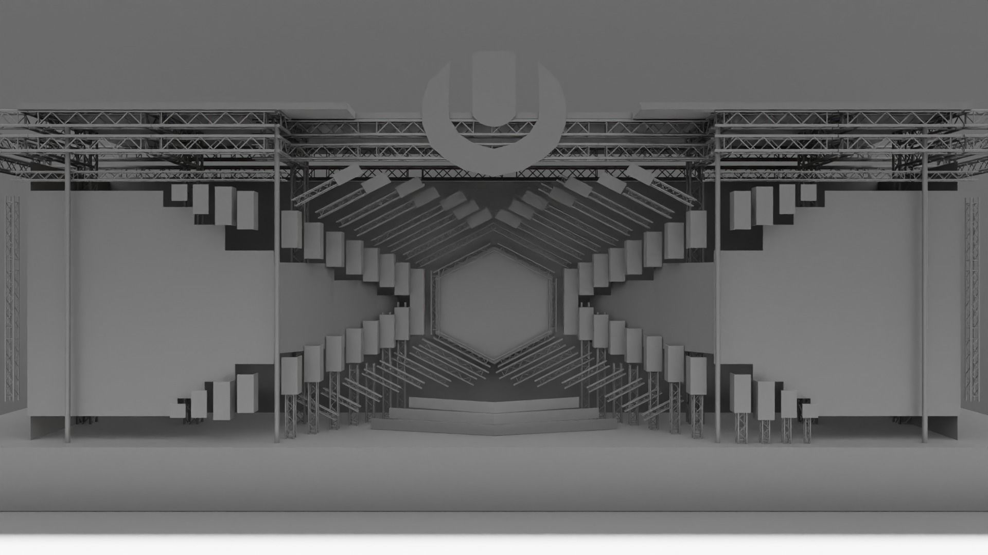 Ultra Music Festival 2018 Mainstage Ready For Mapping  3D model_2