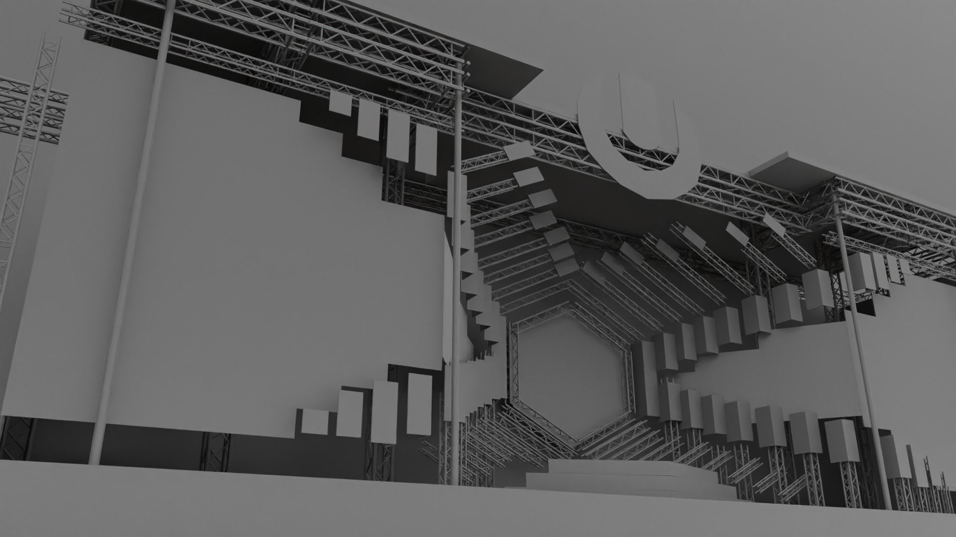 Ultra Music Festival 2018 Mainstage Ready For Mapping  3D model_7