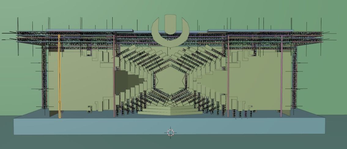 Ultra Music Festival 2018 Mainstage Ready For Mapping  3D model_6