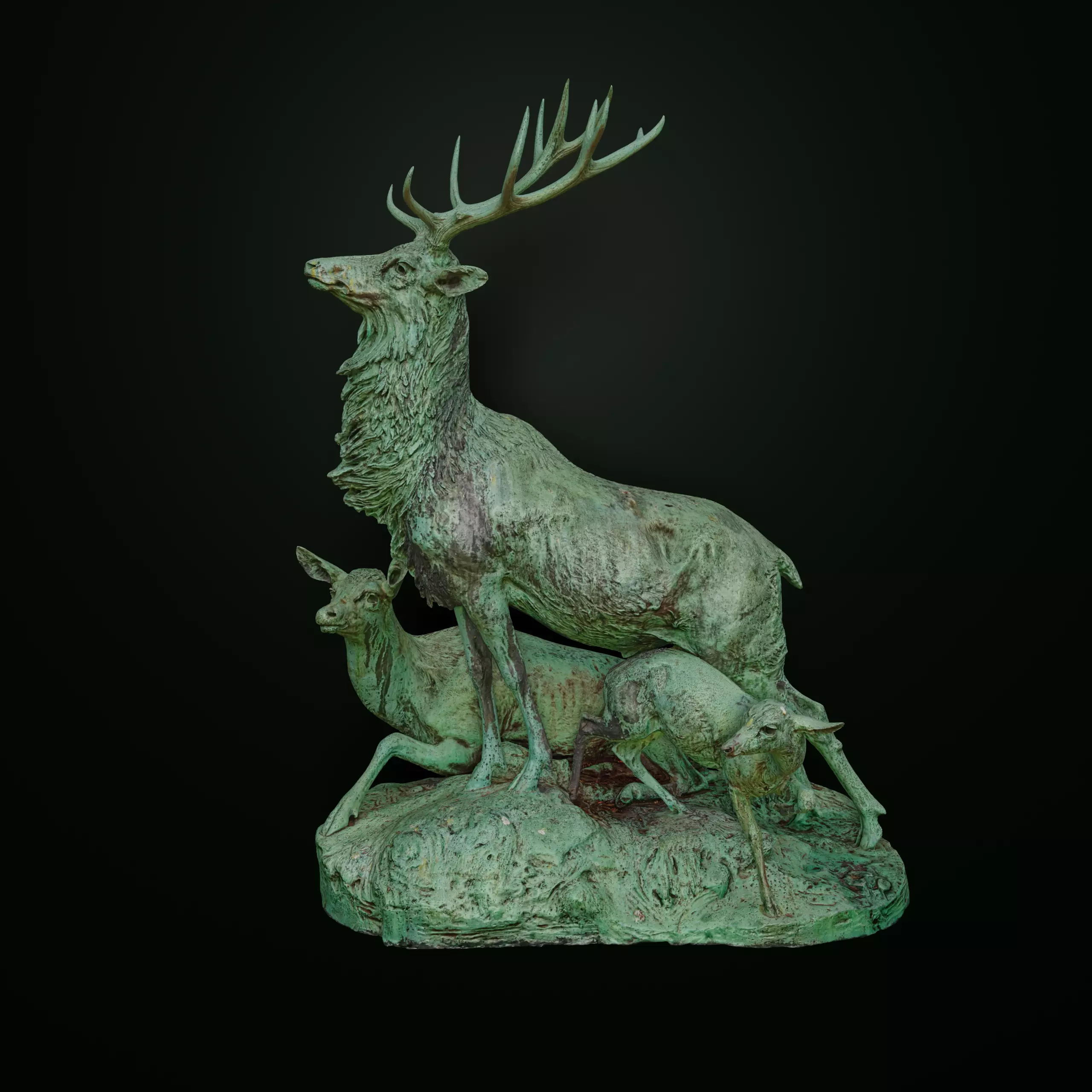 Deer Family 3D print model