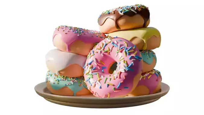 Donuts Pack 3D model
