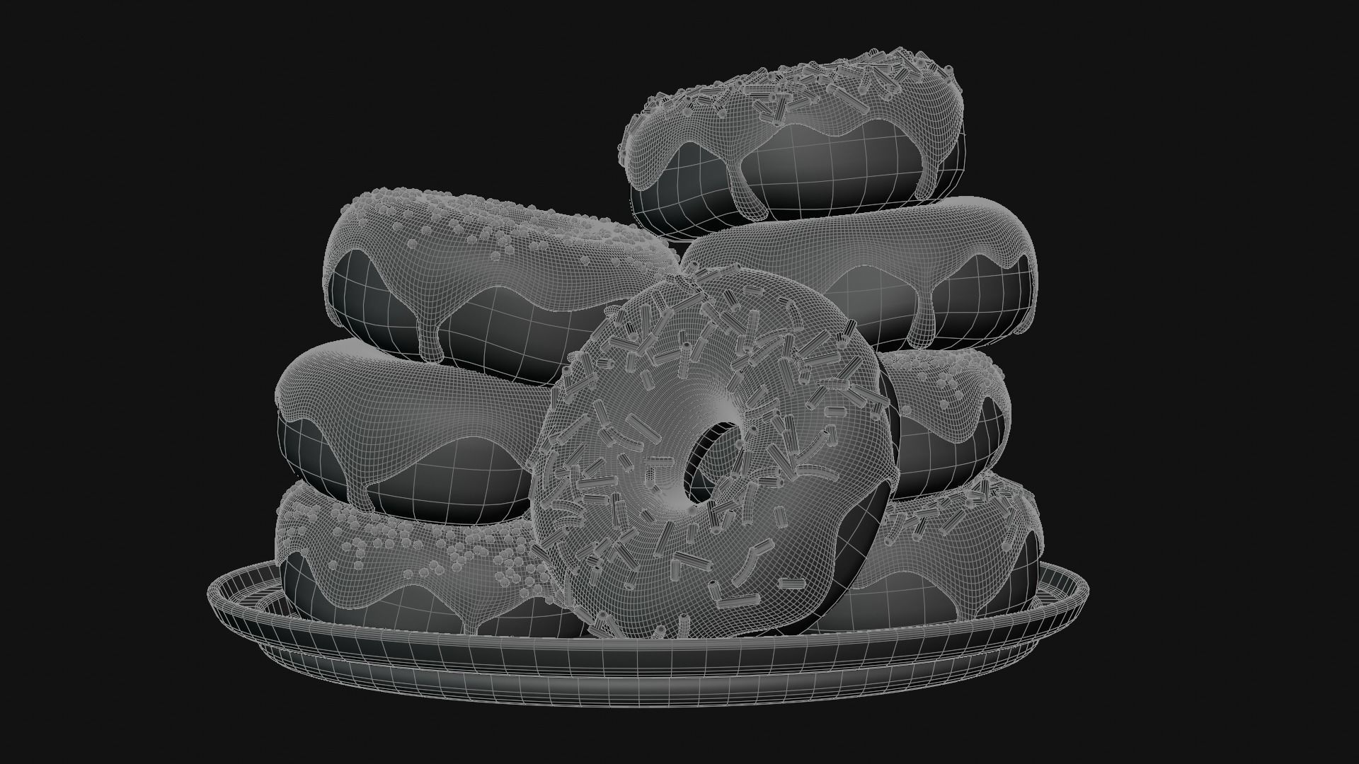 Donuts Pack 3D model_6