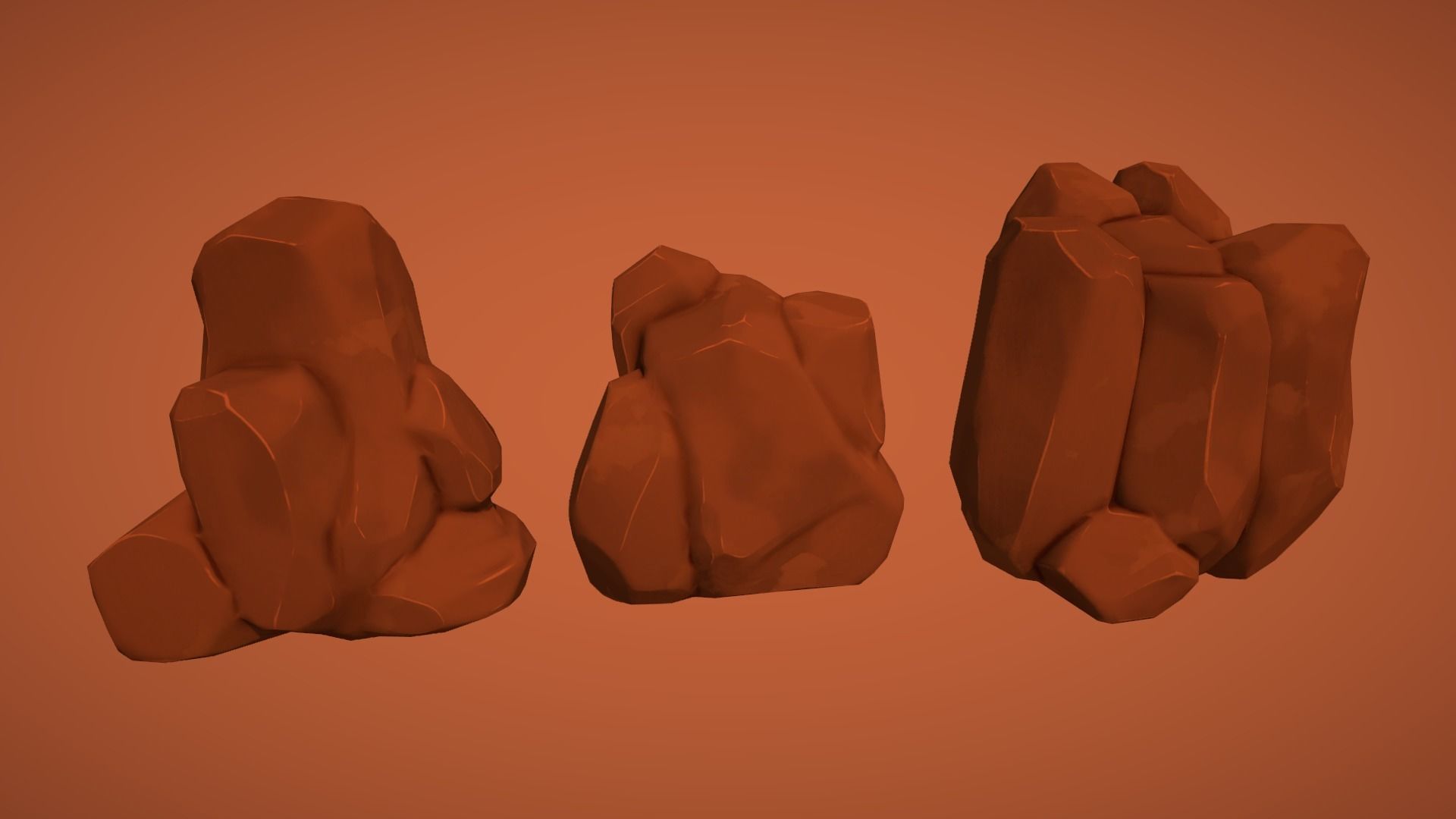 Adventurous - Rocks and Stones Low-poly 3D model_6
