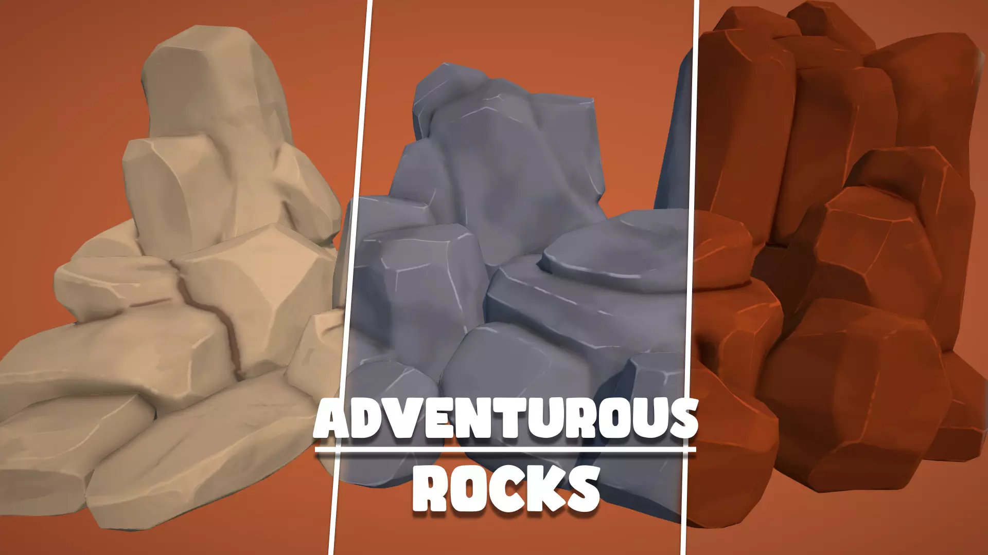 Adventurous - Rocks and Stones Low-poly 3D model_0