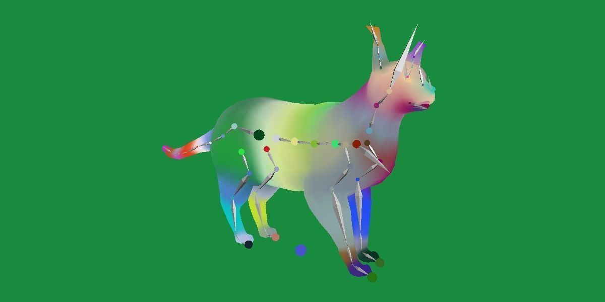 Caracal Wild Cat Low-poly 3D model_30